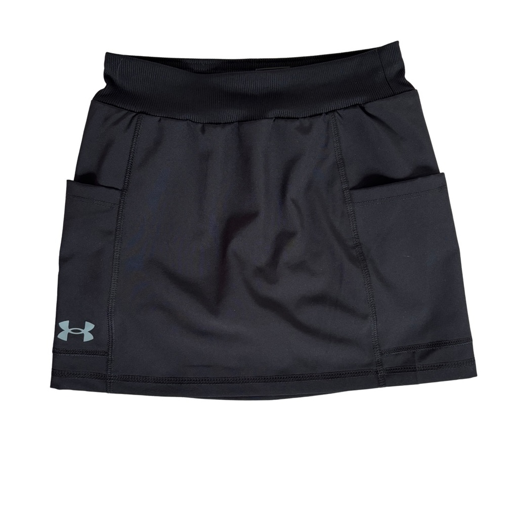 Under Armour Girls Black Athletic Tennis Skort with Pockets Size Youth Small YS - Picture 1 of 7